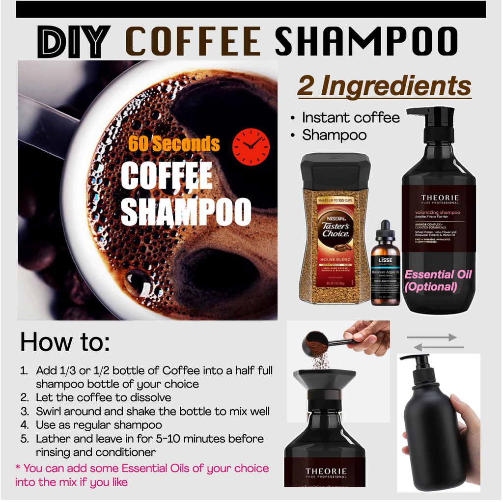 DIY Coffee Shampoo - 2 Ingredients