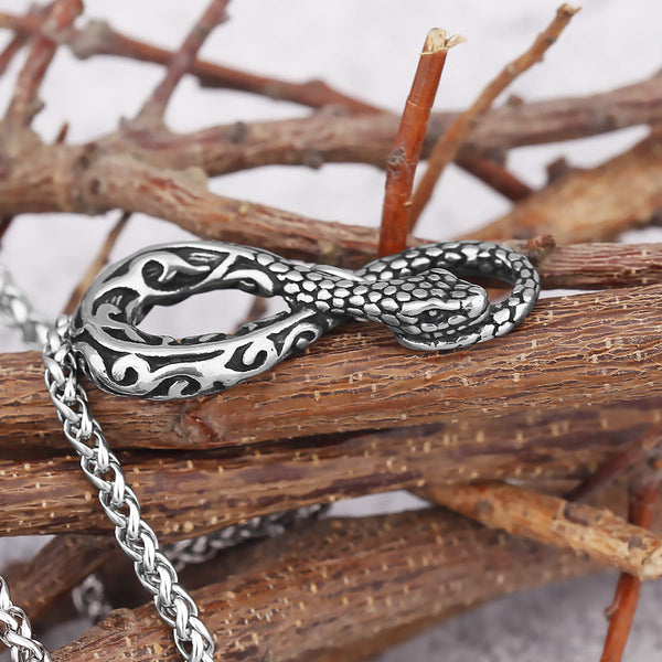 8-Character Snake Minimalist Necklace – watereverysunday