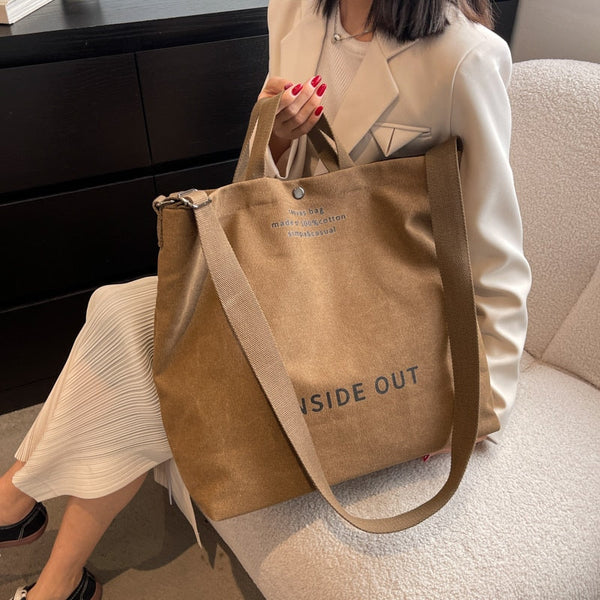 Birdie Large Casual Canvas Tote - 4 Colors – watereverysunday