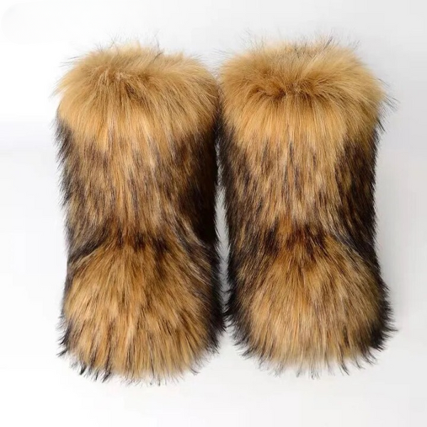 Shaggy fur boots deals