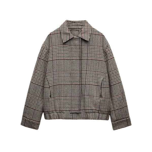 ジャケット・アウター Kolor 23aw glen check jacket GlenCheckPlaidBomberJacket_gra
