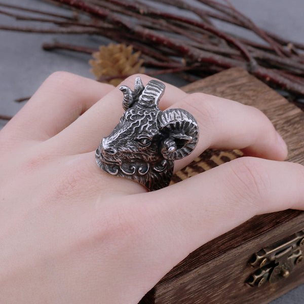 Goat Sheep Head Animal Ring – watereverysunday