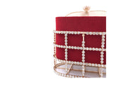 Luxe Rhinestone Cage With Pearl Handle Mini Bag - 2 Styles watereverysunday