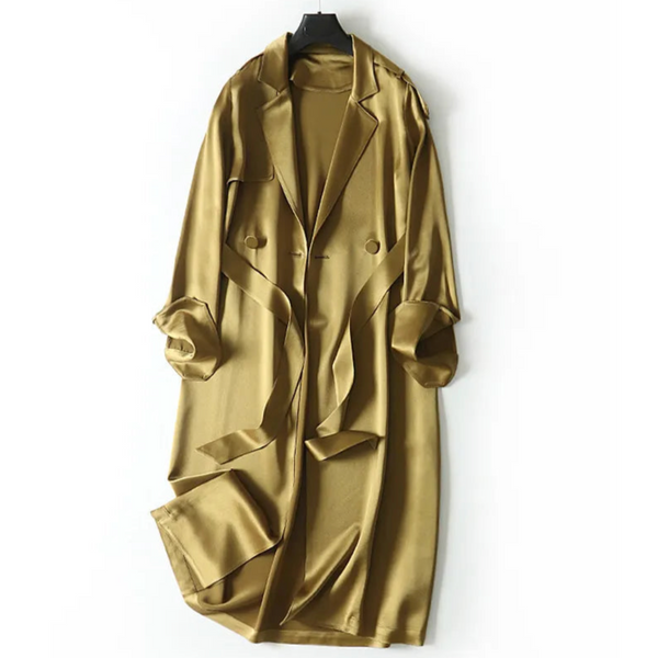 Margita Luxe Satin Trench Duster Coat – watereverysunday Margita Luxe Satin Trench Duster Coat – watereverysunday