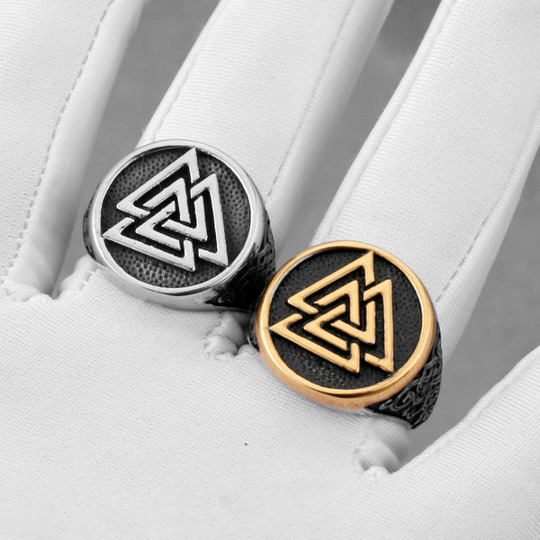 Odin Triangle Rune Signet Ring – watereverysunday