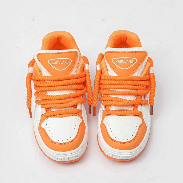 Nya Casual Orange Chunky UNISEX Sneakers – watereverysunday