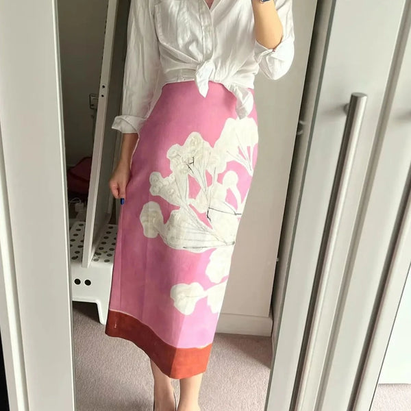 Jupe midi fluide avec plis et taille élastique - Rose pâle | s.Oliver Jupe midi fluide avec plis et taille élastique - Rose pâle | s.Oliver