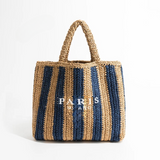 Paris Straw Knit Shopper Totes