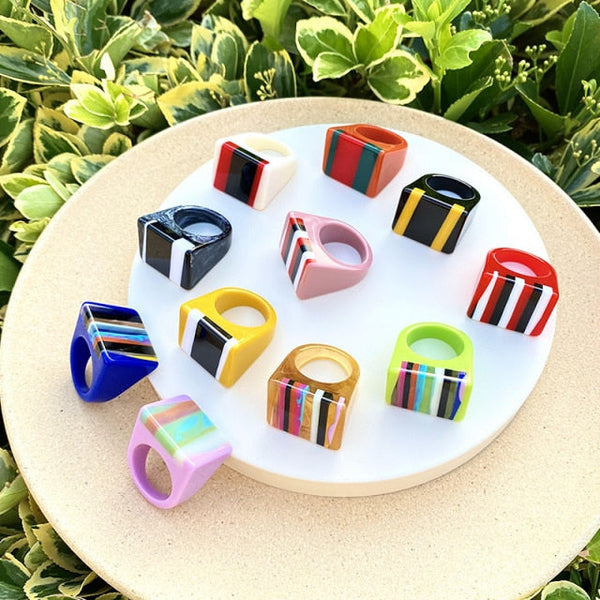 Colorful 2024 acrylic rings