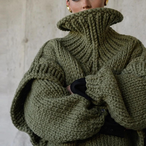 Freya Chunky Knit Funnel Neck Sweater