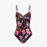 Yael Vintage Dark Floral One-Piece Swimsuit