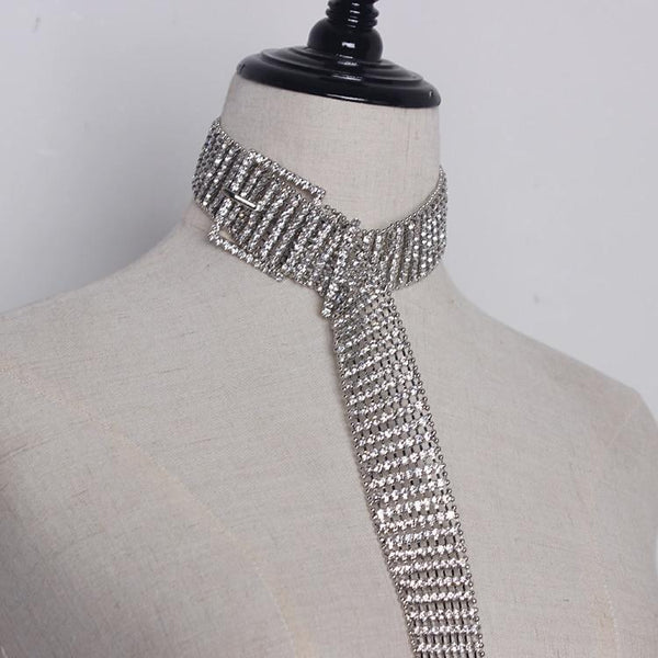 Silver Rhinestone Belt