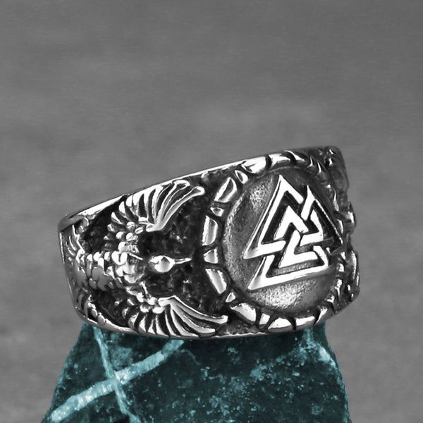 Triangle-Rune-Crow-Ring-