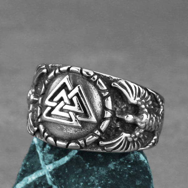 Triangle-Rune-Crow-Ring-