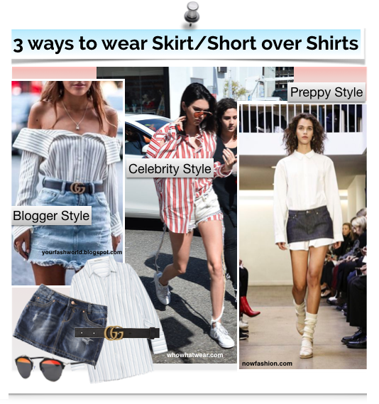 3 Ways to Wear Short/Skirt Over Shirts