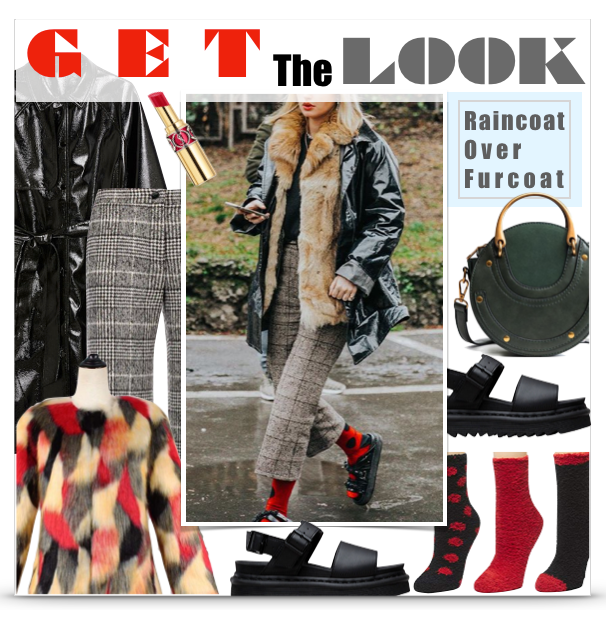 Get The Look - Rain Coat Over Fur Coat