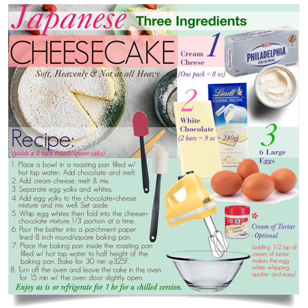 Japanese Cheesecake - 3 Ingredients