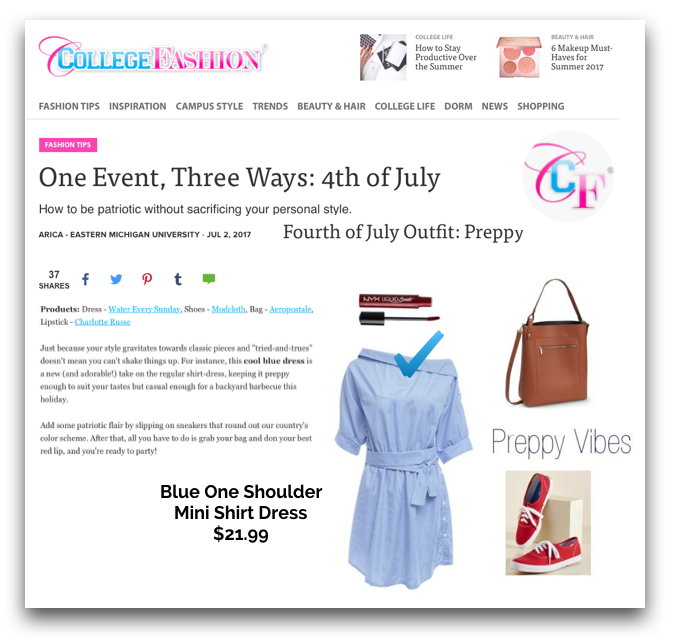 Our Product Featured on collegefashion.net!!