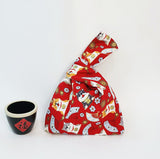 Japanese Kimono Print Knot Wrist Bags