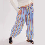 Herin Striped Print Harem Boxer Trousers