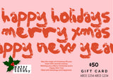 WATEREVERYSUNDAY Gift Card - Happy Holidays Graffiti