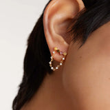 Lilou Gold Chain Zirconia earrings