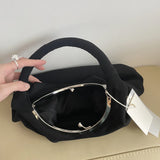 Maelle Oval Handle Suede Hobo Bag