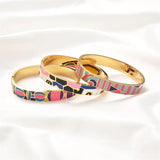 Arıya Colorful Enamel Bangle Bracelets