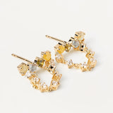 Lilou Gold Chain Zirconia earrings