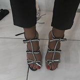 Maisie Crystal Bow Tie Sandals