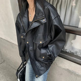 Addie Faux Leather Bomber Jacket