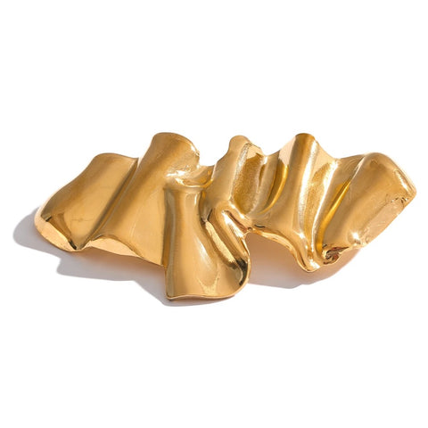 Addison Abstract Wavy Sculptural Brooch