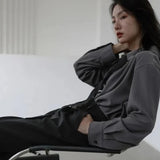 Adily Casual Tie Shirt Blouse