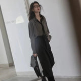 Adily Casual Tie Shirt Blouse