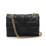 Agatha Embossed Flap Shoulder Bag