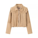 Agueda Tassel Faux Suede Western Jacket