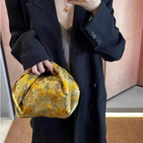 Akiko Golden Kimono Silk Pouch Bag