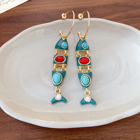 Alfu Fish Drop Earrings