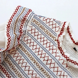 Amélie Ruffled Shirred Cropped Babydoll Blouse