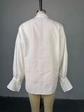 Amanda Sheer Textured Oversized Blouse