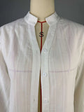 Amanda Sheer Textured Oversized Blouse