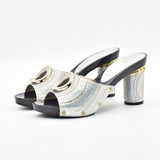 Amelie Crystal Sequin Mule Sandal Slippers watereverysunday