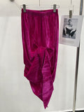 Anais Fuchsia Velvet Skirt watereverysunday