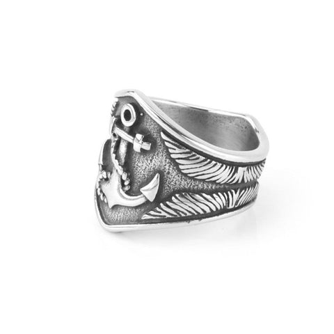 Anchor Totem Stainless Steel Ring watereverysunday