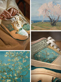 Andrew Oil Paints Cherry Blossoms Print Unisex Sneakers watereverysunday