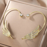Angel Wing Crystal Ear Cuff Earrings