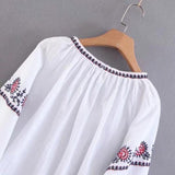 Angkasa Folk Embroidery Tassel Blouse - 3 Colors watereverysunday