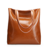 Anika Genuine Leather Shopper Tote Bags - 6 Colors watereverysunday