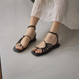 Anka Side Wrap Gladiator Slipper Sandals - 2 Colors watereverysunday