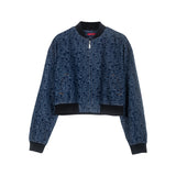 Antonia Monogram Denim Bomber Jacket